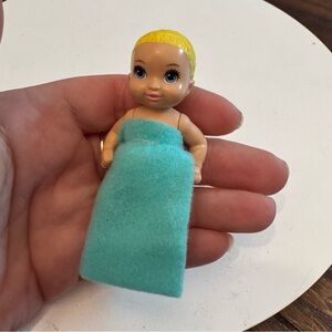 Barbie infant doll toy blonde hair blue eyes